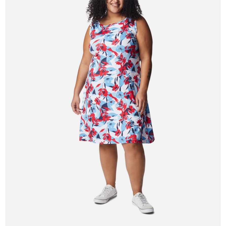 Kleid Mit Chill-River-Print Für Damen In Übergröße Red Lily/Pop Flora Columbia