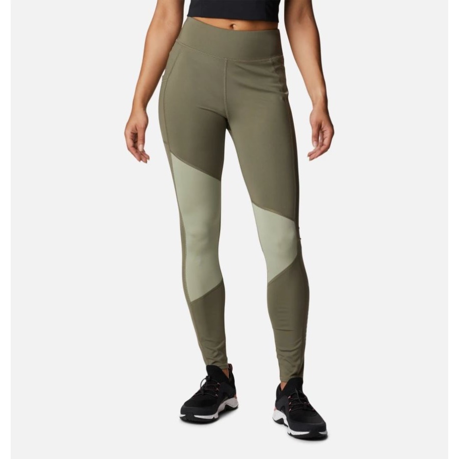 Columbia Lodge Colorblock Damenstrumpfhose Columbia Steingrün/safari