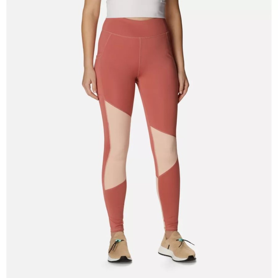 Columbia Lodge Colorblock Damenstrumpfhose Dunkle Koralle/Pfirsichblüte Columbia