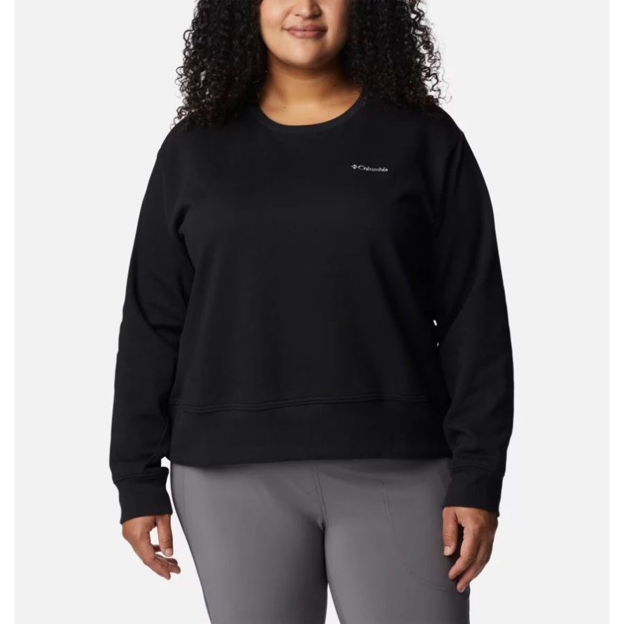 Columbia Lodge Crew IV Damen-Sweatshirt Plus Größe Schwarz Columbia