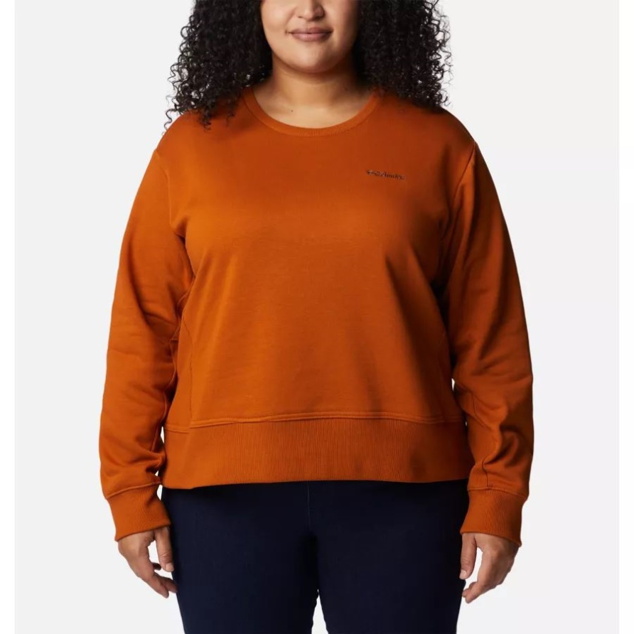 Columbia Lodge Crew IV Damen-Sweatshirt Plus Größe Warm Copper Columbia