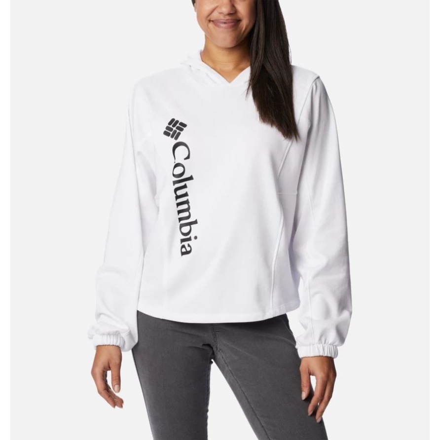 Columbia Trek Saison-Hoodie Aus French Terry Für Damen Columbia Weiß/schwarzes Logo