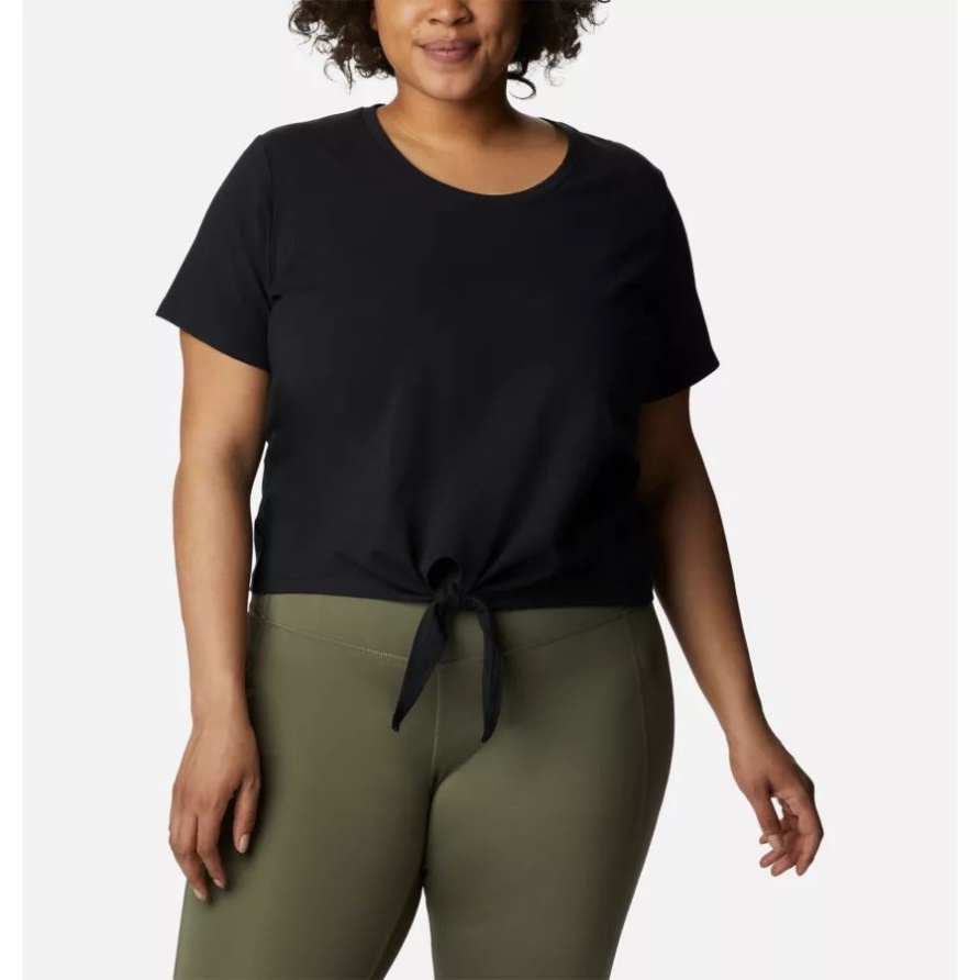 Columbia Trek Kurzarmshirt Für Damen Plus Größe Columbia Schwarz