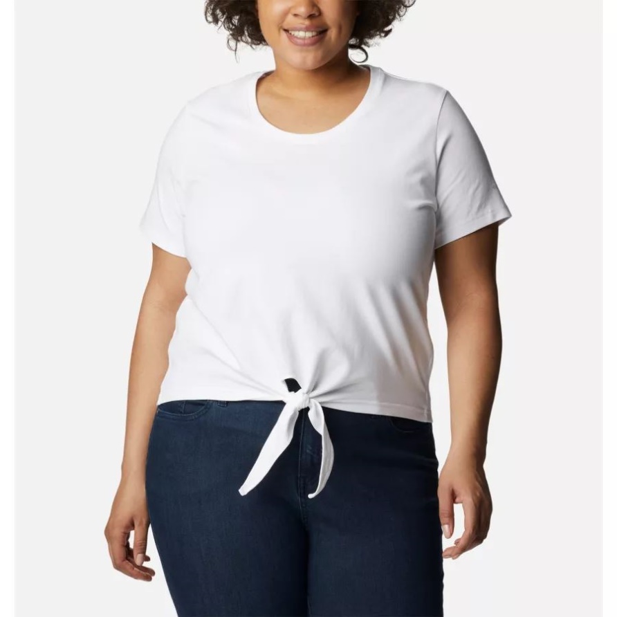 Columbia Trek Kurzarmshirt Für Damen Plus Größe Weiß Columbia