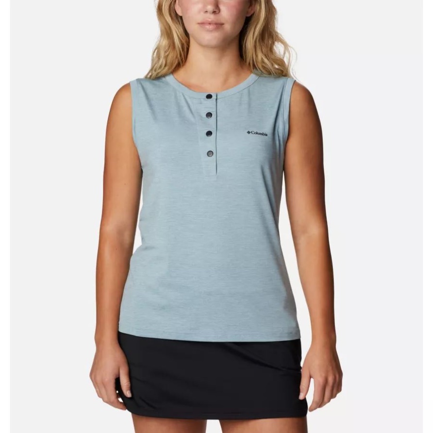 Damenoberteil Coral Ridge ärmellos Stone Blue Columbia
