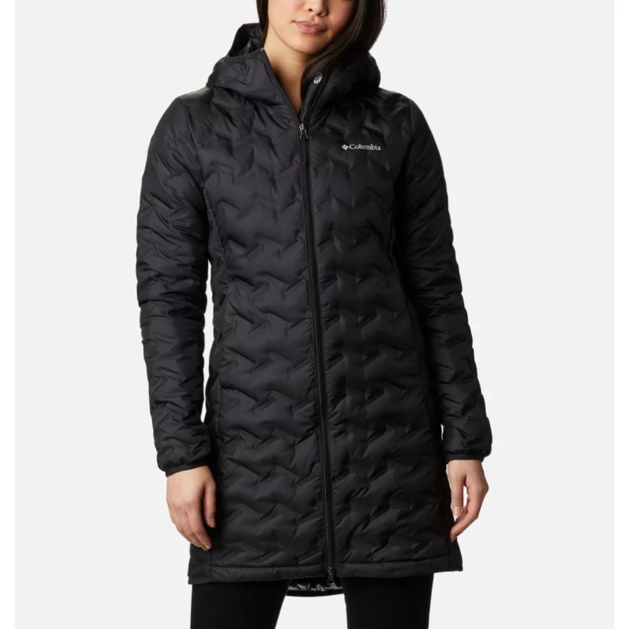 Lange Daunenjacke Mit Delta Ridge-kapuze Für Damen Columbia Black