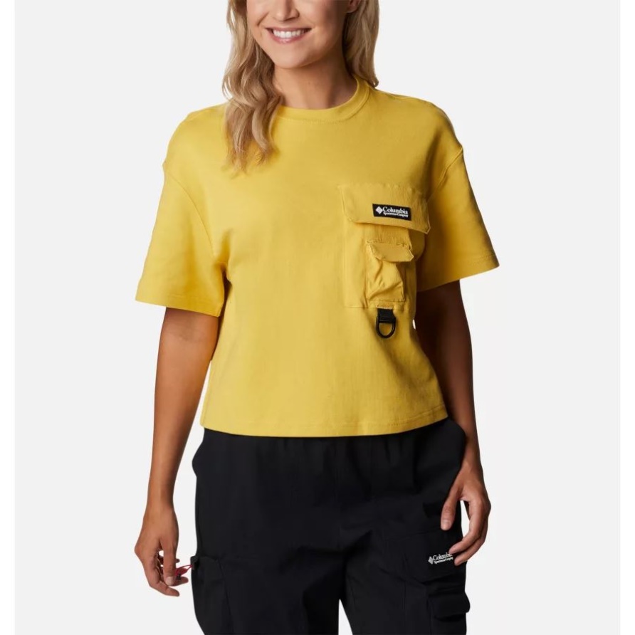 Kurzarm-Crop-Hemd Von Field Creek Für Damen Golden Nugget Columbia