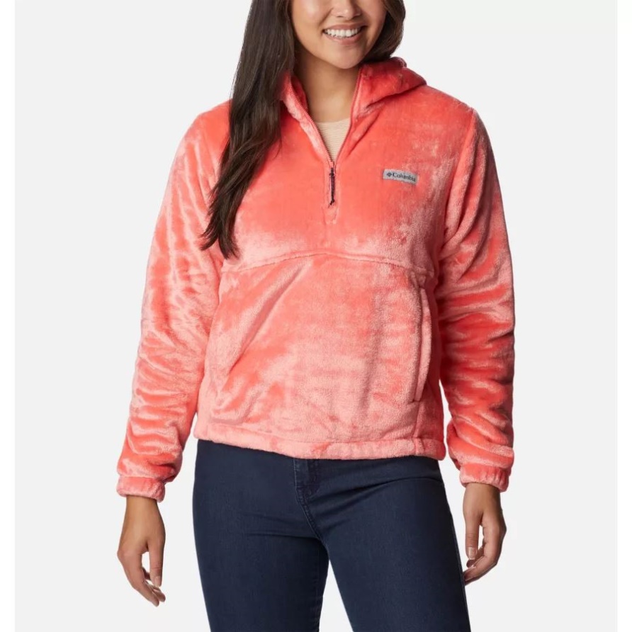 Damen-Fleece-Hoodie Mit Feuerseite In Blush Pink Columbia