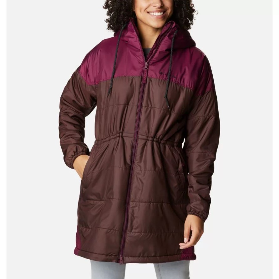 Lange Damenjacke Flash Challenger Sherpa New Cinder/Marionberry Columbia
