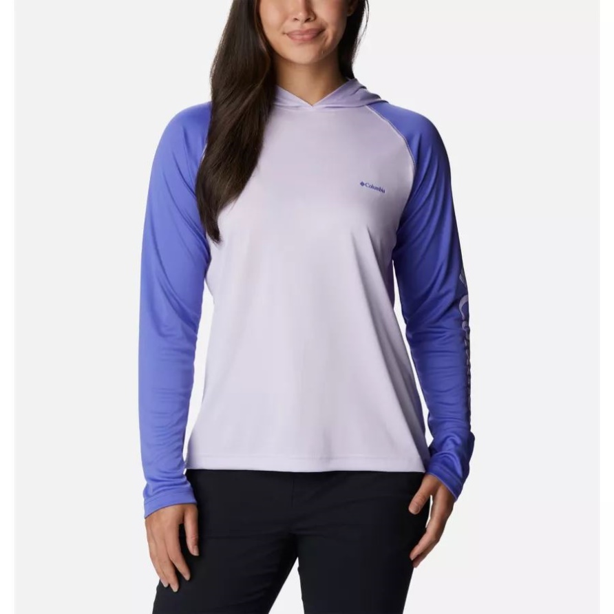 Fork Stream Langarm-Kapuzenpulli Für Damen Purple Tint/Purple Lotus/Prpl TNT Logo Columbia