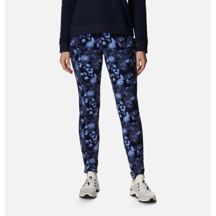 Damen-Leggings Aus Gletscherfleece Mit Nächtlichem Solardruck Columbia