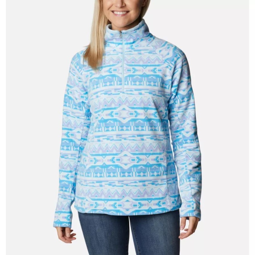 Glazial Iv 1/2 Reißverschluss Gemusterter Druck Serenity 80er Streifendruck Kolumbien Für Damen