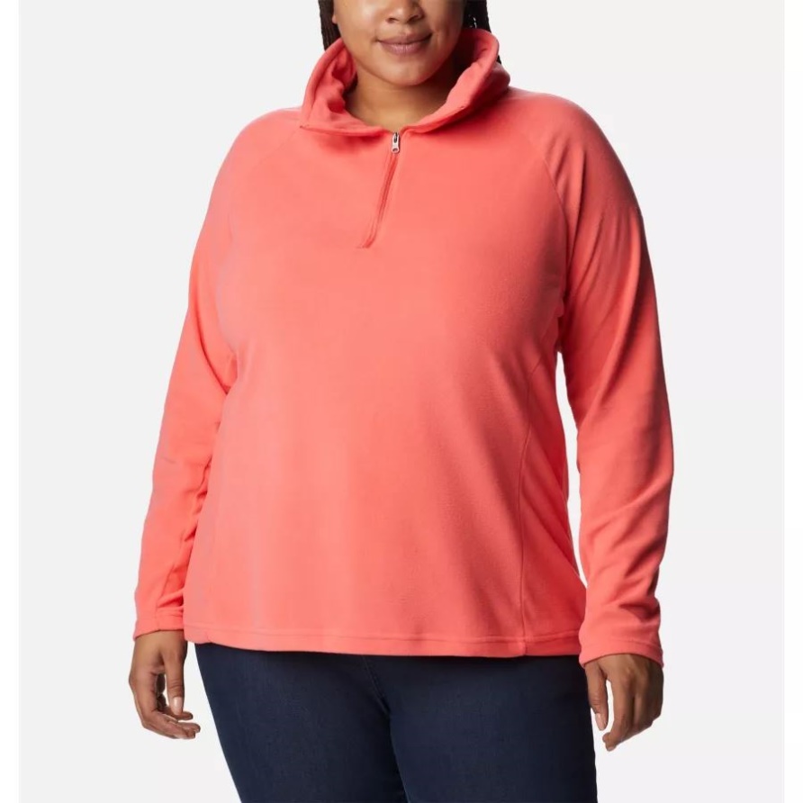 Glacial Iv 1/2 Zip Damen Plus Größe Columbia Blush Pink