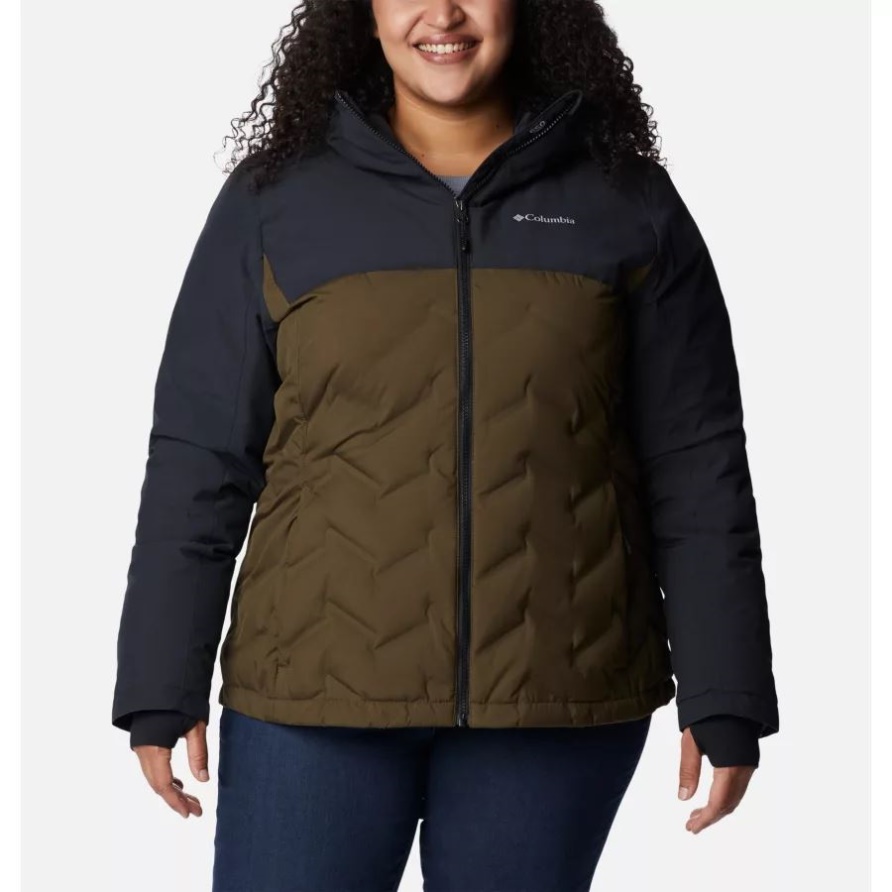 Grand Trek Ii Daunenjacke Für Damen Plus Größe Olivgrün/schwarz Columbia