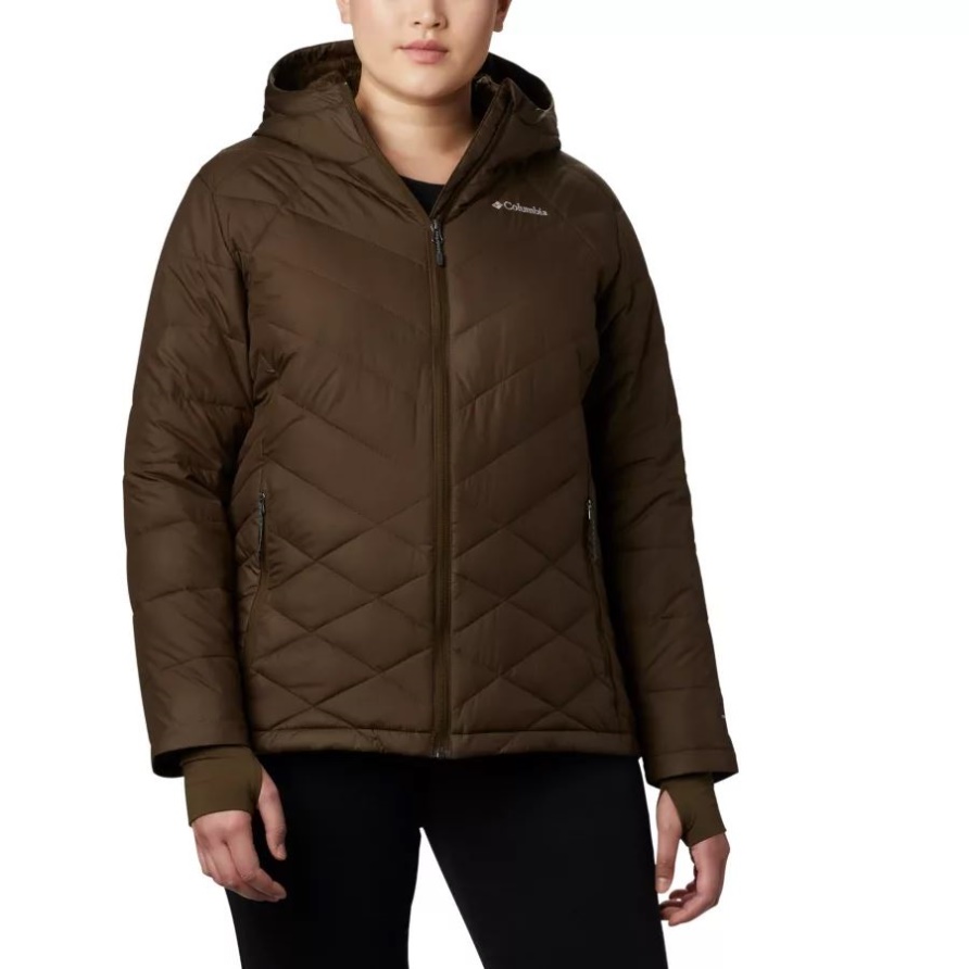 Himmlische Kapuzenjacke Für Damen Plus Größe Olivgrün Columbia