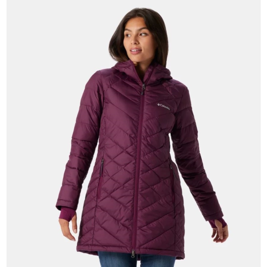 Himmlische Lange Kapuzenjacke Damen Columbia Marionberry