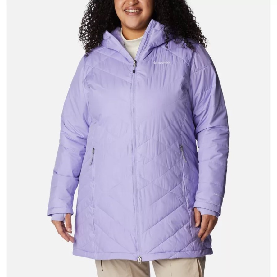 Himmlische Lange Kapuzenjacke Für Damen Plus Größe Frosted Purple Columbia