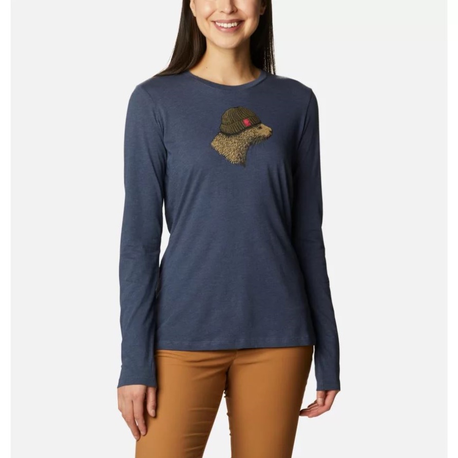 Langärmliges T-Shirt Hidden Haven Für Damen Nächtliches Heidekraut/Otter Columbia