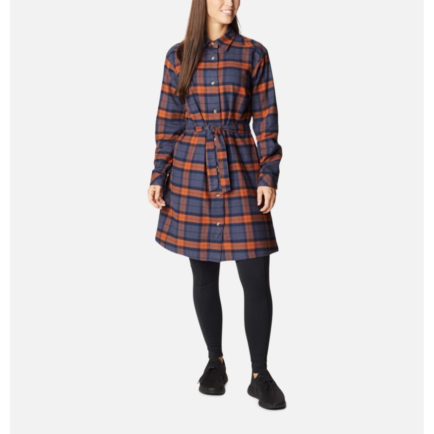 Holly Hideaway Flanellkleid Für Damen Columbia Warm Copper Simple Tartan