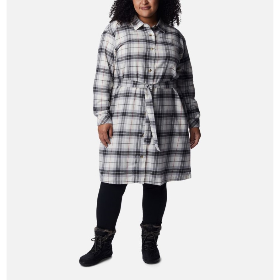 Holly Hideaway Flanellkleid Für Damen In Übergröße Kreide Mit Einfachem Schottenkaro Columbia