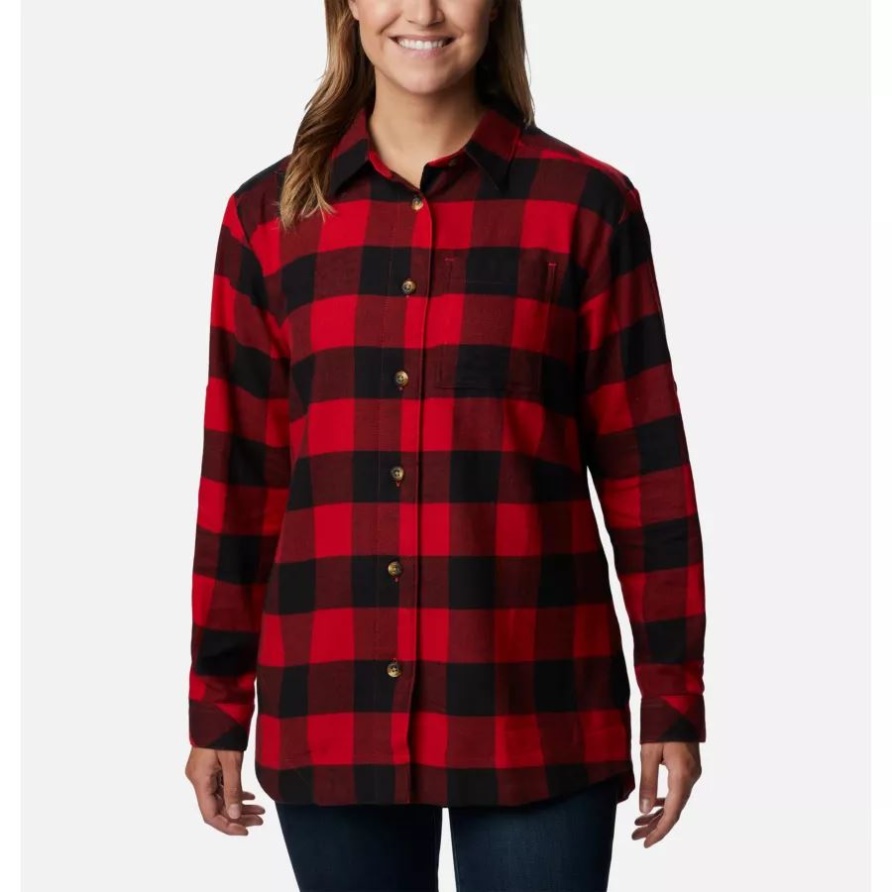 Flanellhemd Holly Hideaway Für Damen Red Lily Buffalo Check Columbia