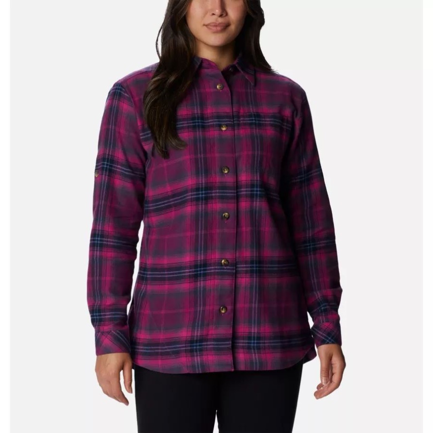 Flanellhemd Stechpalme Unterschlupf Für Damen Wild Fuchsia Multi Tartan Columbia