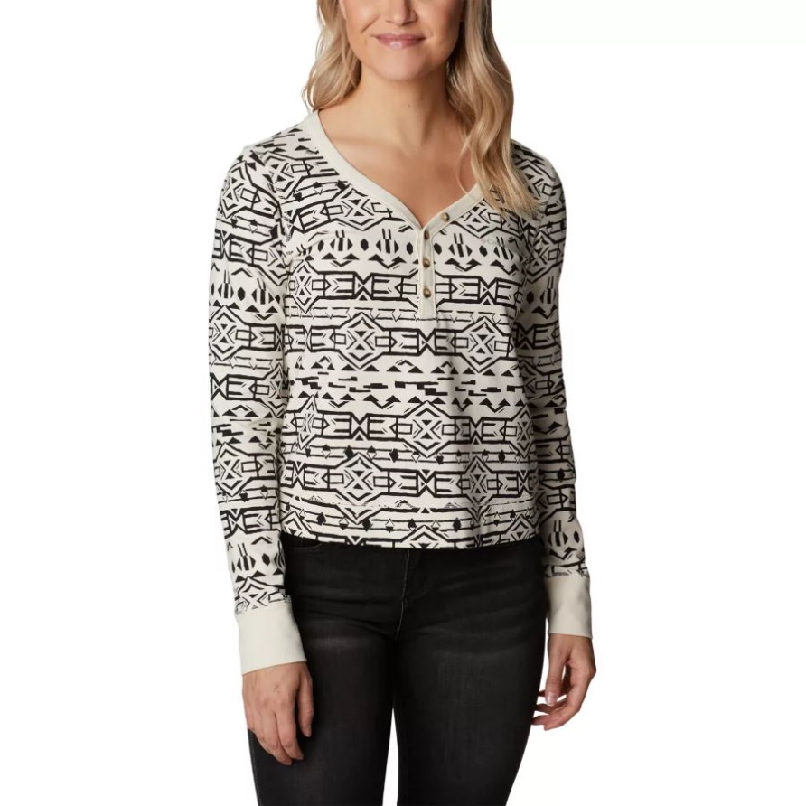 Holly Hideaway Langarmshirt Für Damen Columbia Chalk 80er Streifen