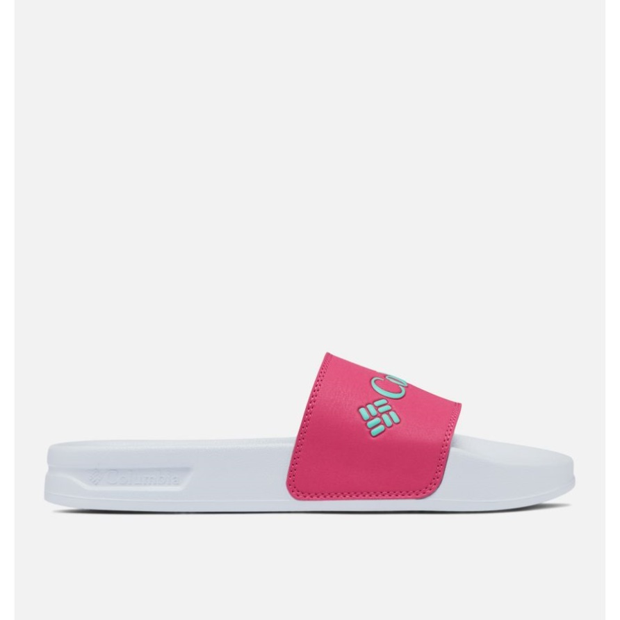 Damen Kapuze River Slide Haute Pink/electric Türkis Columbia