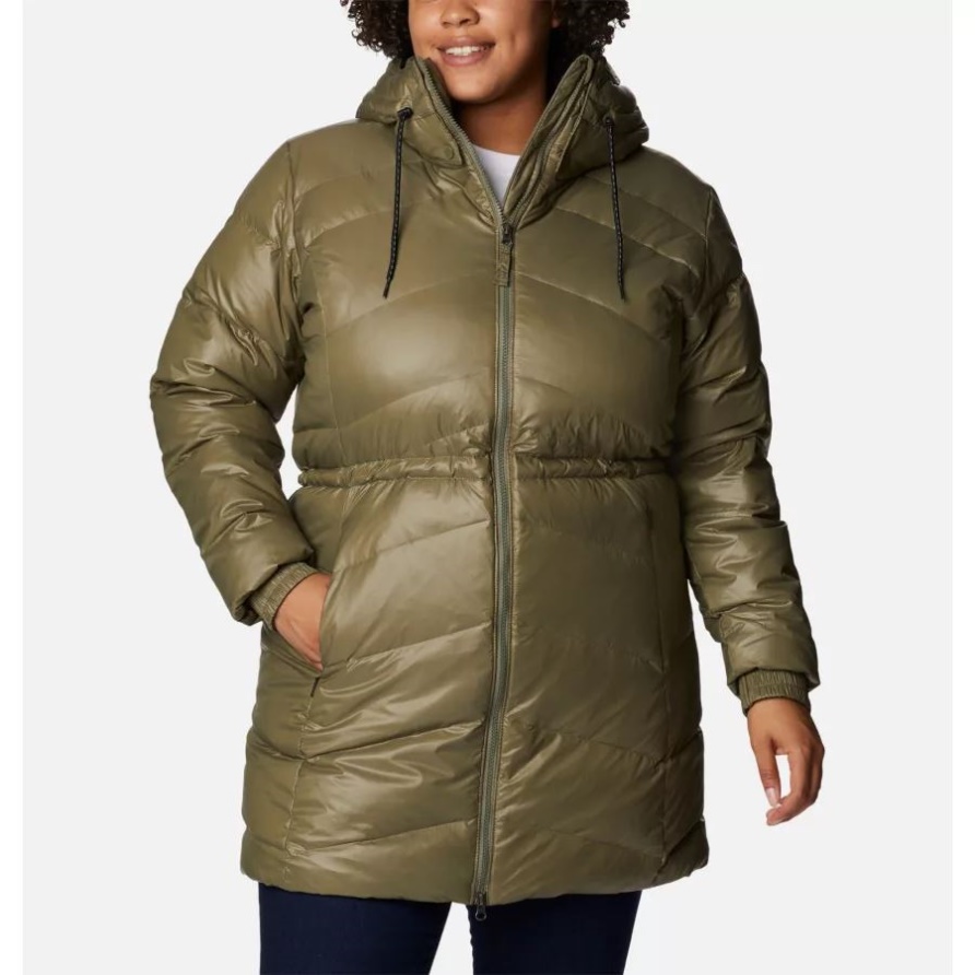 Icy Heights Ii Daunenjacke Für Damen Plus Größe Columbia Stone Green Gunmetal