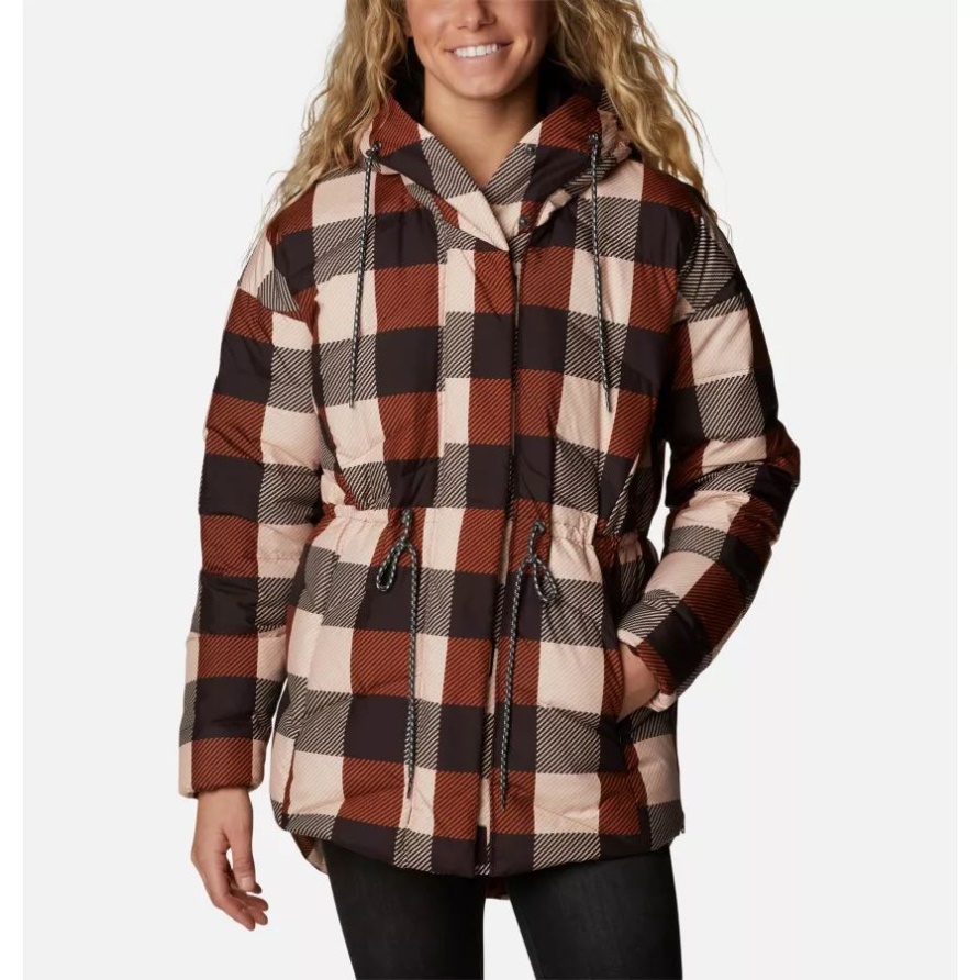Icy Heights Ii Damen-daunenjacke Columbia Warm Copper Check Multi