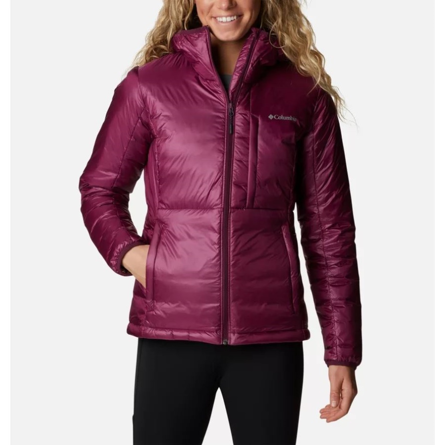 Damen Infinity Summit Omni-Heat Infinity Doppelwandige Daunenjacke Mit Kapuze Columbia Marionberry