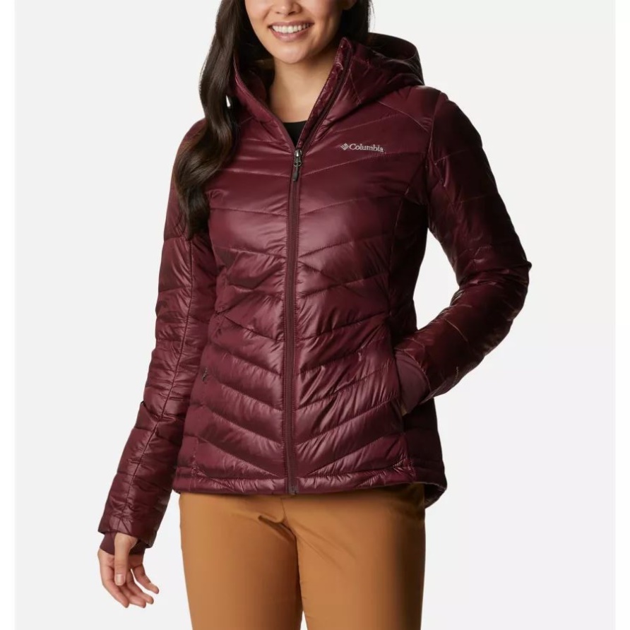 Joy Peak Omni-Heat Infinity Isolierte Kapuzenjacke Für Damen Columbia Malbec