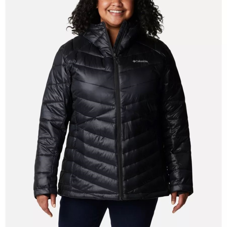 Joy Peak Omni-Heat Infinity Isolierte Kapuzenjacke Für Damen In Übergröße Schwarz Columbia