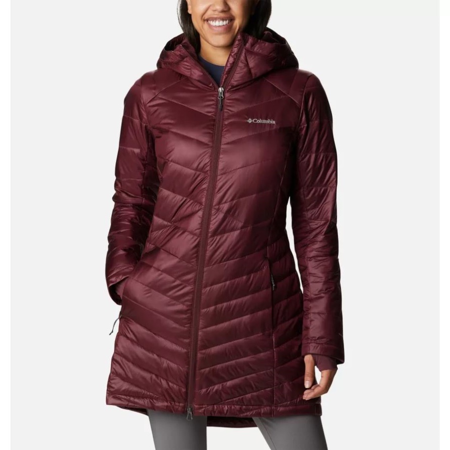 Joy Peak Omni-heat Infinity Mittelisolierte Kapuzenjacke Für Frauen Malbec Columbia