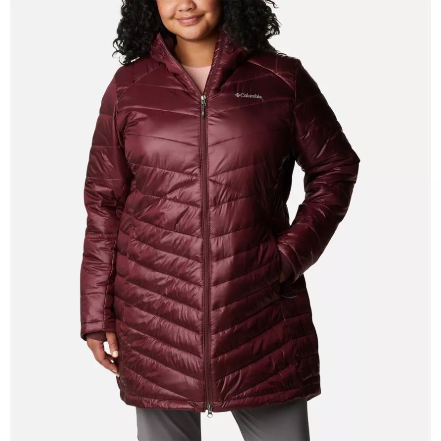 Joy Peak Omni-Heat Infinity Mittelisolierte Kapuzenjacke Für Damen Plus Größe Malbec Columbia