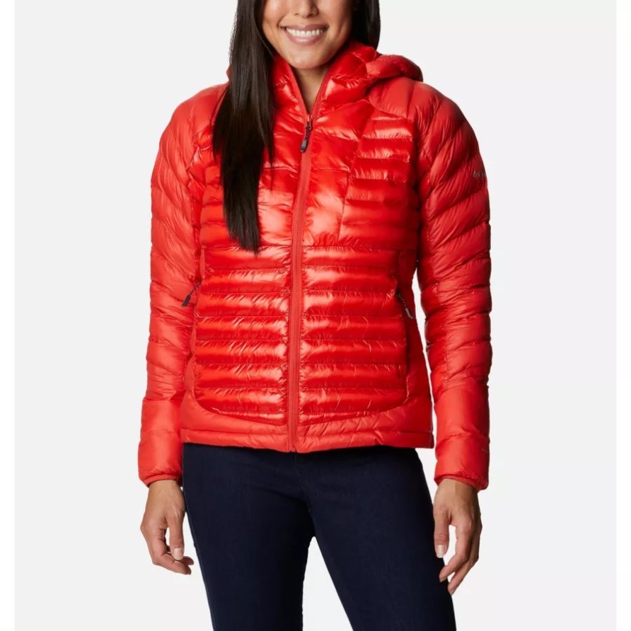Isolierte Kapuzenjacke Mit Labyrinthschlaufe Für Damen Columbia Bold Orange