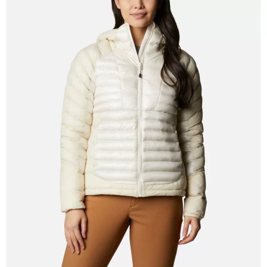 Labyrinth Loop Omni-heat Infinity Isolierte Kapuzenjacke Für Damen Columbia Chalk