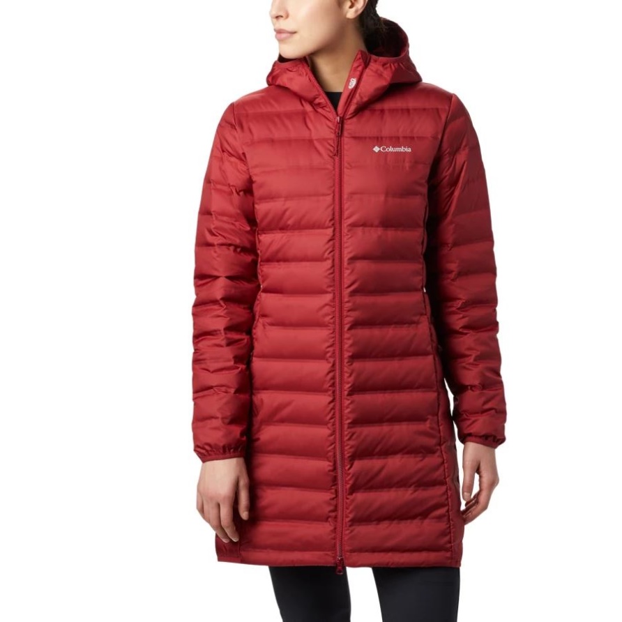 Damen Lake 22 Daunenlange Kapuzenjacke Beet Columbia