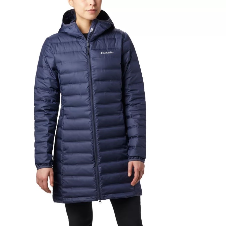 Damen Lake 22 Daunenjacke Lang Mit Kapuze Columbia Marke Nocturnal