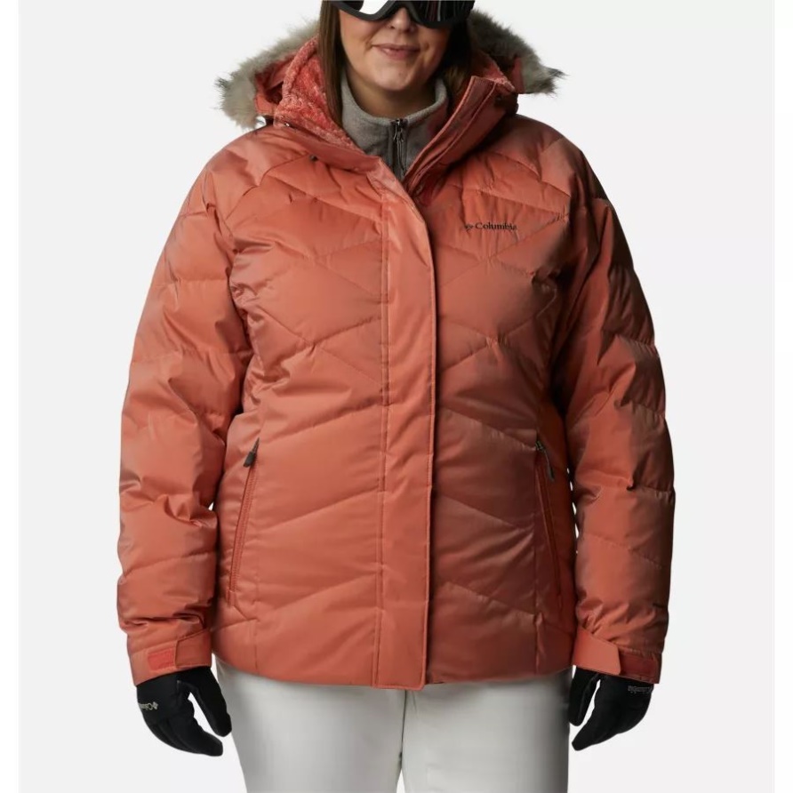 Lay D Daunen-II-Jacke Für Damen In Übergröße Columbia Dark Coral Sheen