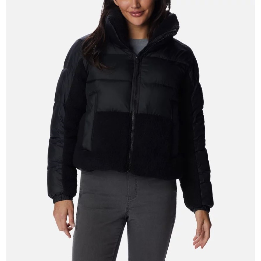 Leadbetter Point Sherpa Hybrid Pufferjacke Für Damen Black Columbia