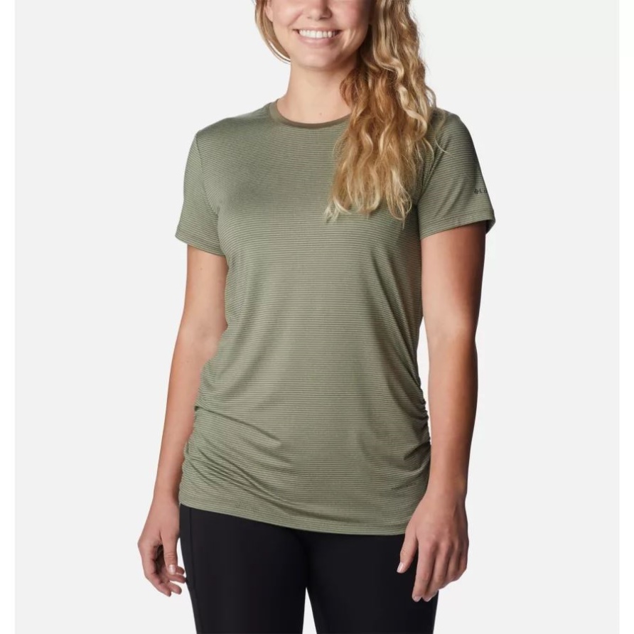 Leslie Falls Kurzarmshirt Für Damen Stone Green Columbia