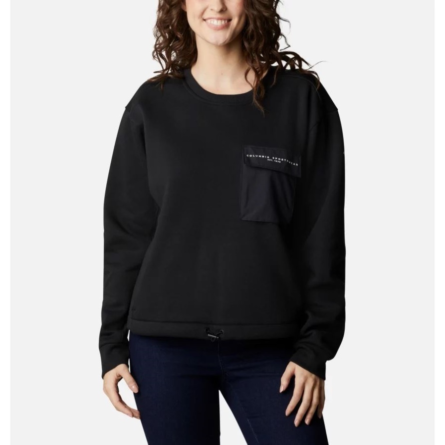 Damen-Sweatshirt Lodge III Crew Columbia Black