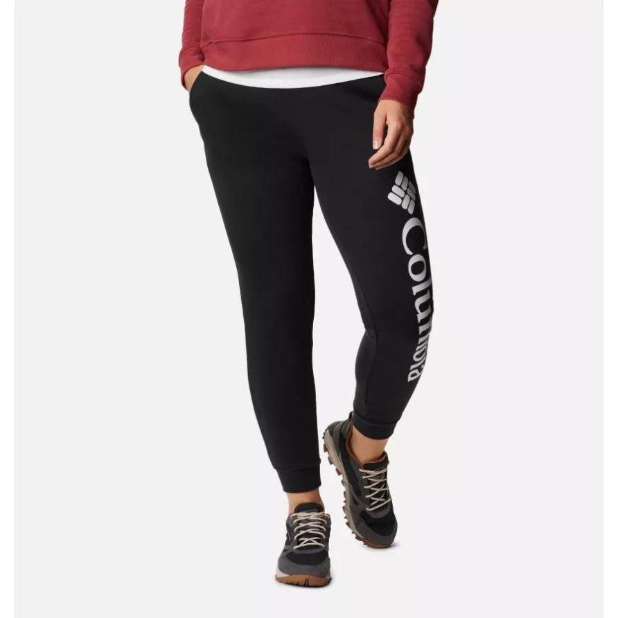 Damen-Jogginghose Aus Fleece Mit Logo Black Columbia