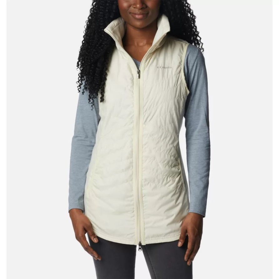 Damen Mix It Around Lange Weste Columbia Light Bisque
