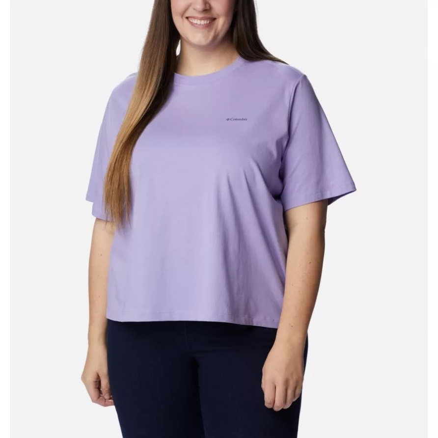 North Cascades-Grafik-T-Shirt Für Frauen Plus Mattiertes Lila/Explore Np Graphic Columbia