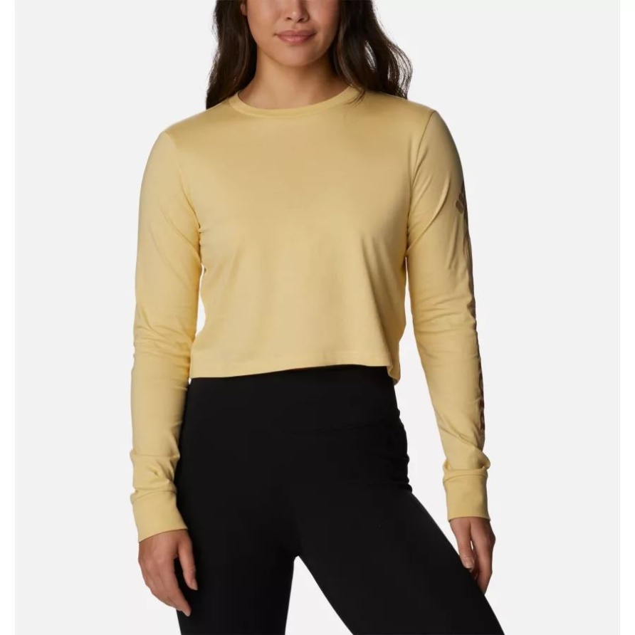Damen-T-Shirt Mit North Cascades-Print, Langärmlig Columbia Cornstalk/CSC Gradient Sleeve