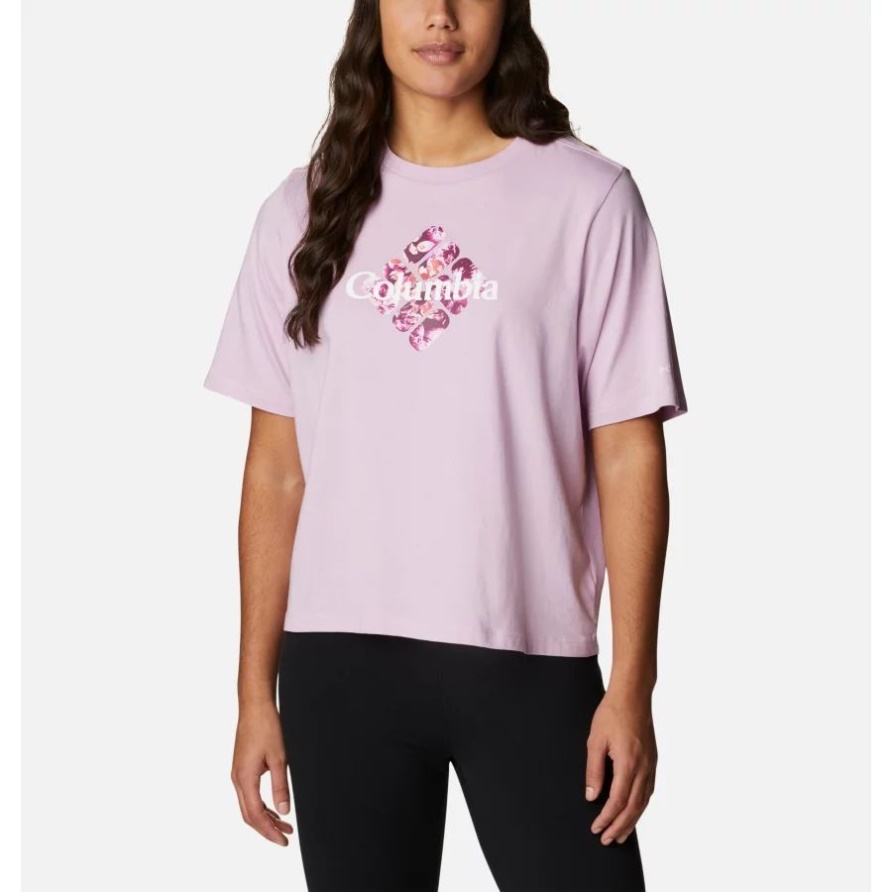 Nordkaskaden Der Frauen Entspanntes T-Shirt Columbia Aura/zentrierter Edelstein Solarisiert