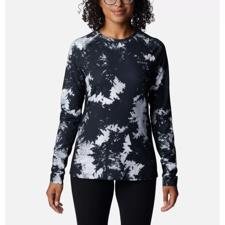 Damen Omni-Heat Infinity Knit Baselayer Crew White Lookup Print Columbia