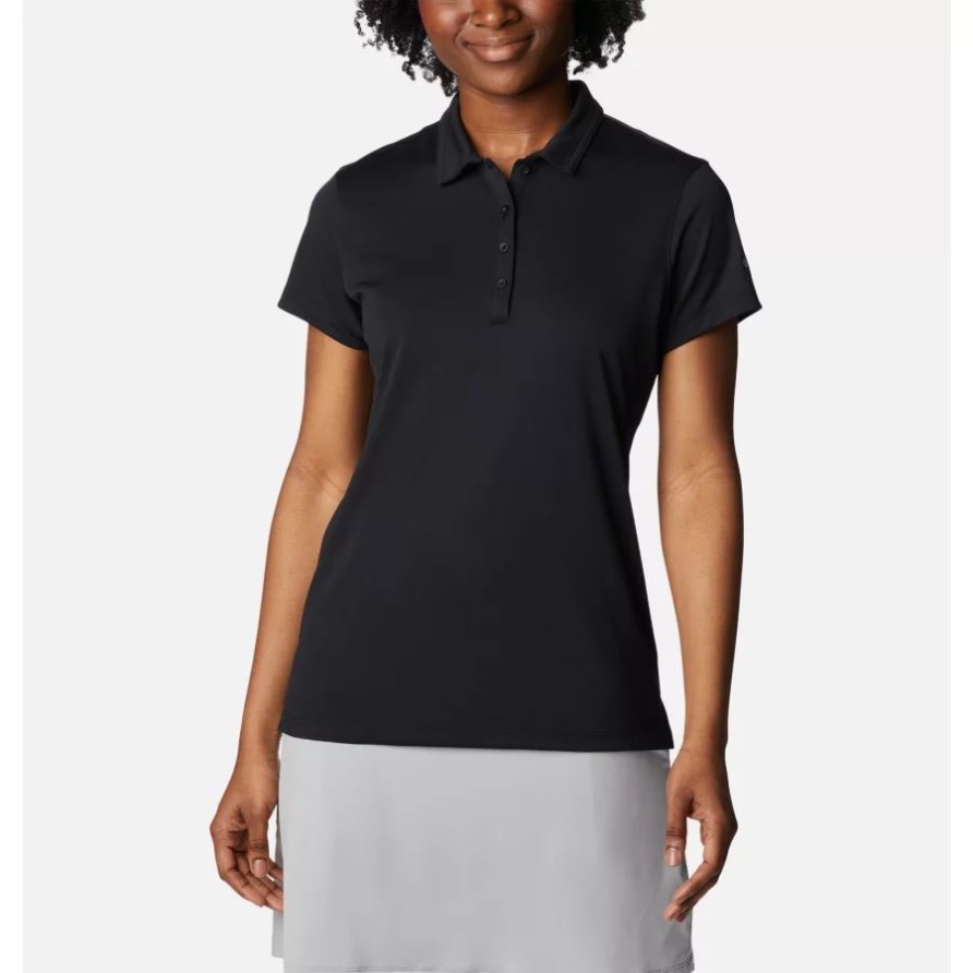Birdie-Poloshirt Mit Omni-Docht Für Damen, Schwarz, Kolumbien